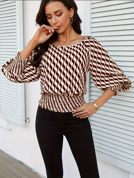 Women's Lamp Bishop Sleeve Top