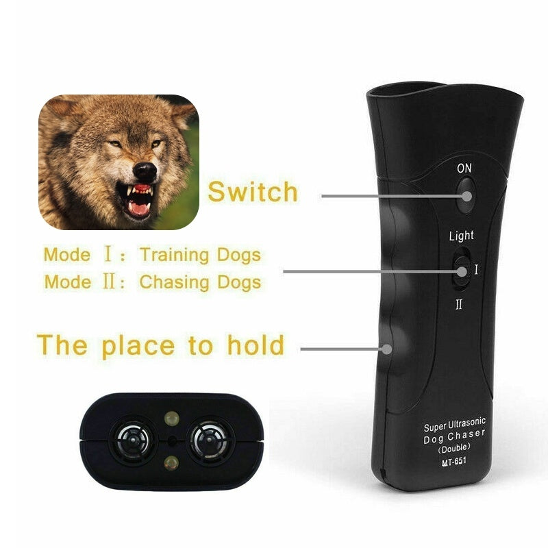 3-in-1 Anti Ultrasonic Barking Dog Training Device