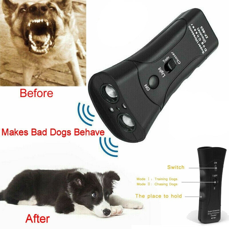 3-in-1 Anti Ultrasonic Barking Dog Training Device