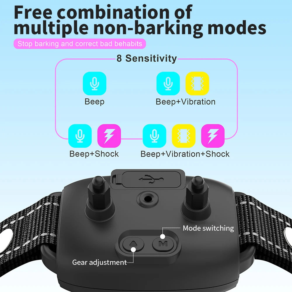 Waterproof Rechargeable Automatic Anti Barking Dog Collar