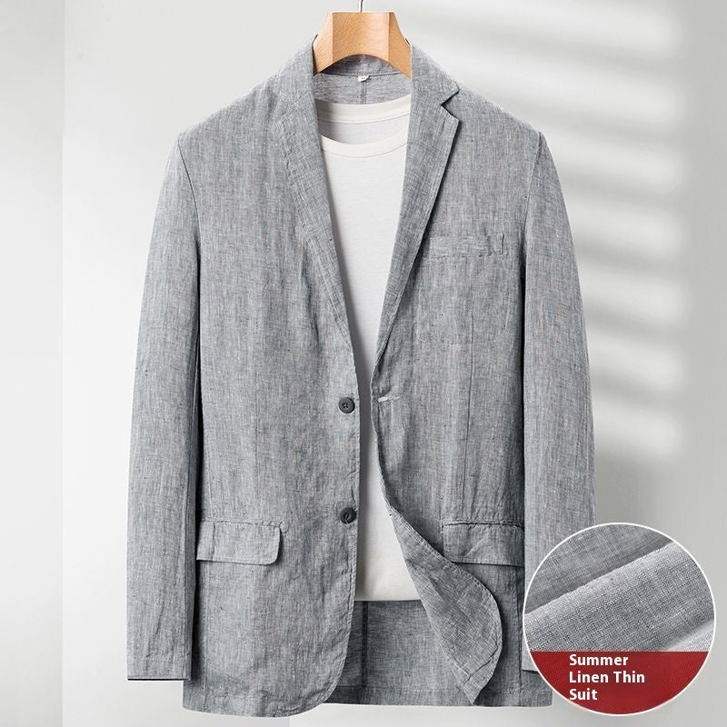 Linen Loose Plus Size Suit Men's Casual Jacket