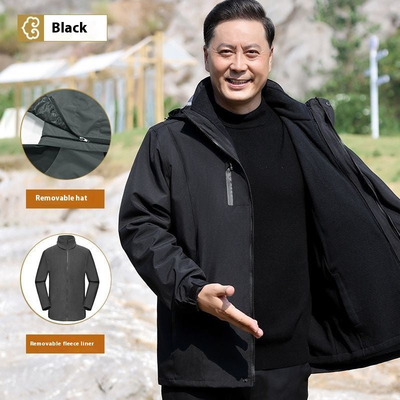 Men's Assault Jacket Fleece-lined Detachable Three-in-one Coat