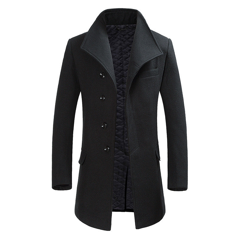 Fashion British Style Woolen Coat