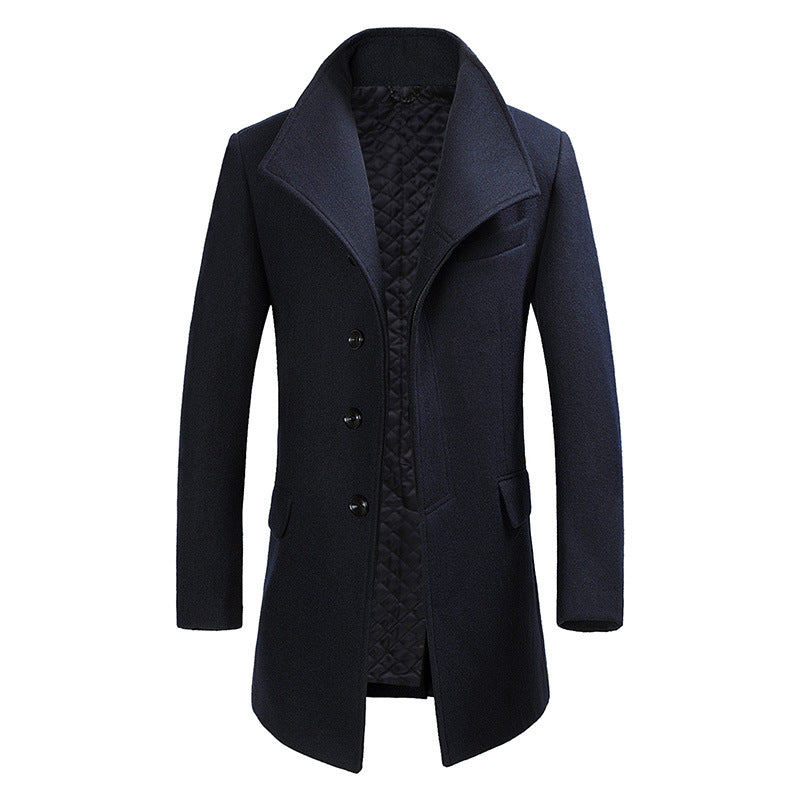 Fashion British Style Woolen Coat