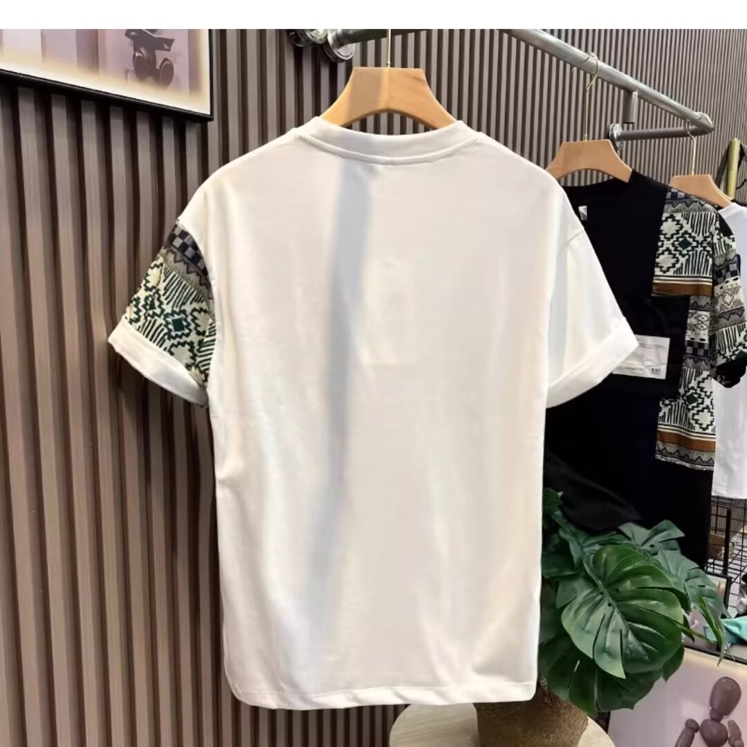 Men's T-shirt Summer New Work Clothes Style Color Matching Top