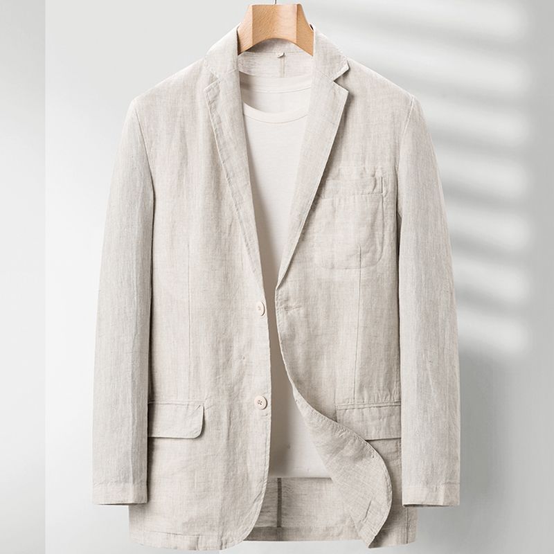 Linen Loose Plus Size Suit Men's Casual Jacket