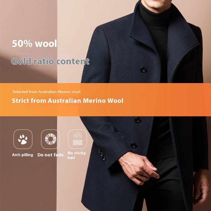 Fashion British Style Woolen Coat