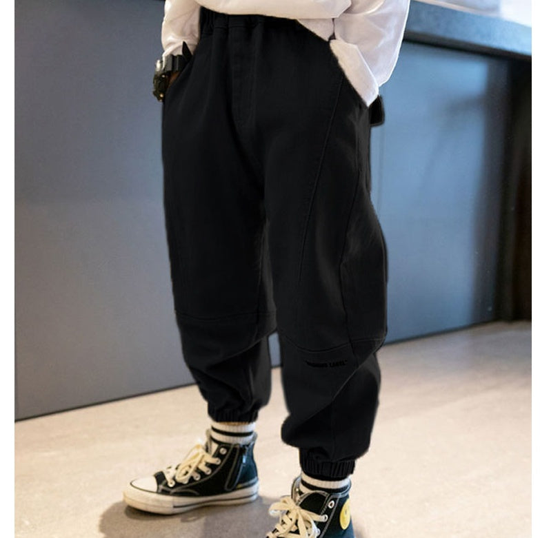 Boys' Middle And Older Children's Footwear Overalls Trousers