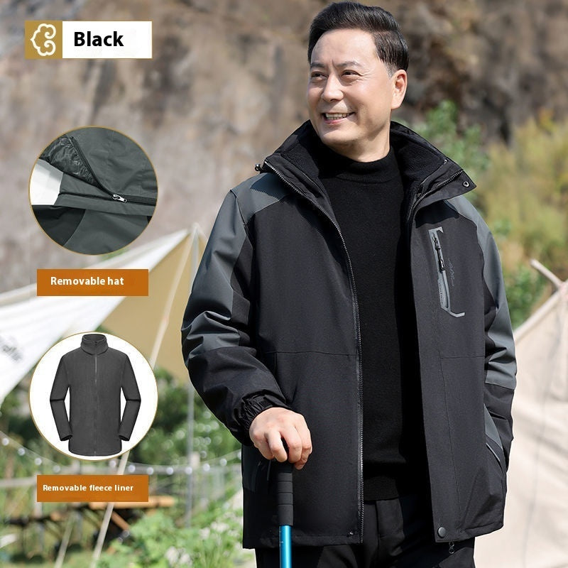 Men's Assault Jacket Fleece-lined Detachable Three-in-one Coat