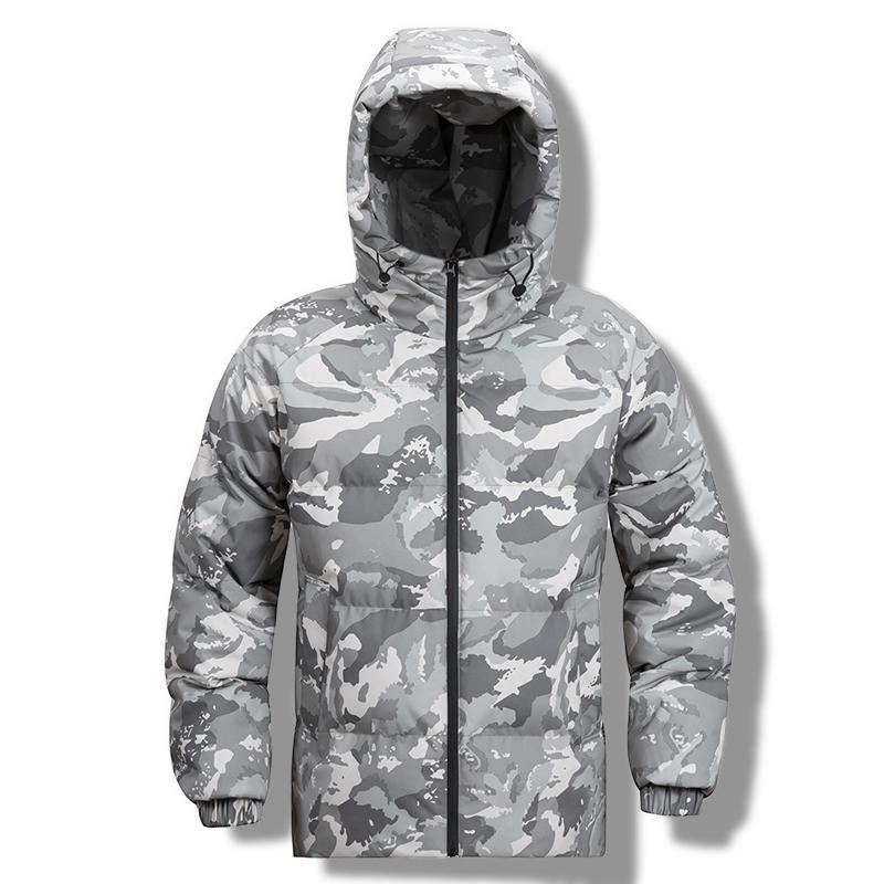 Men's Hooded Camouflage Coat Fashion Waterproof Thick Warm Cotton-padded Jacket